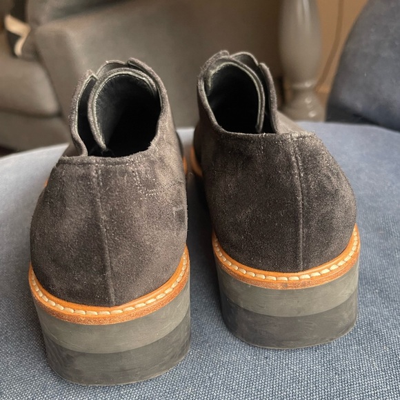 Vince Davy Oxfords | Slip-on Suede Platform | Size 8 - Picture 3 of 6